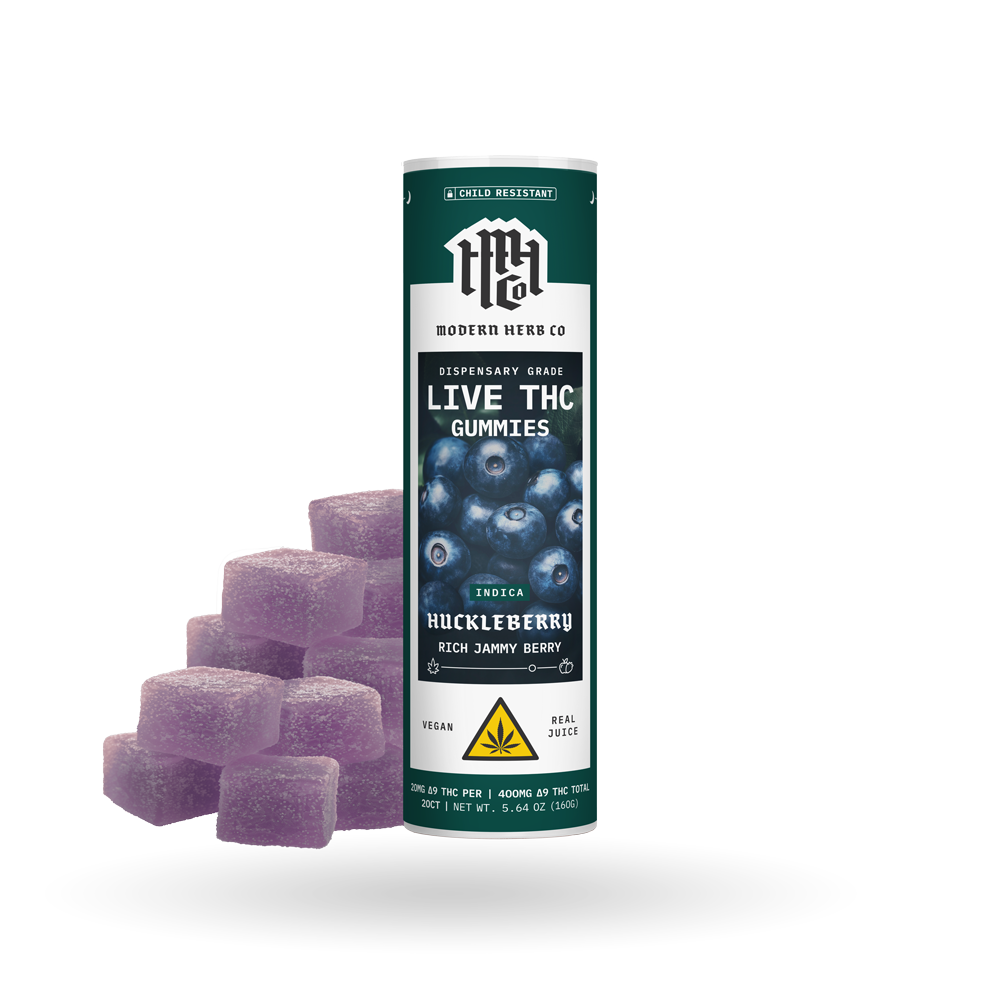 Live Resin D9 THC Gummies | Huckleberry (Indica)