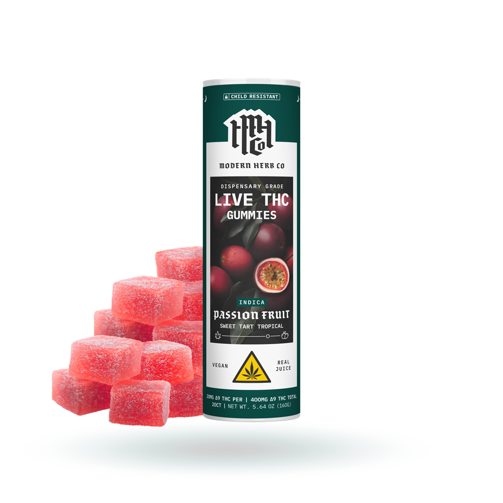 Live Resin D9 THC Gummies | Passion Fruit (indica)
