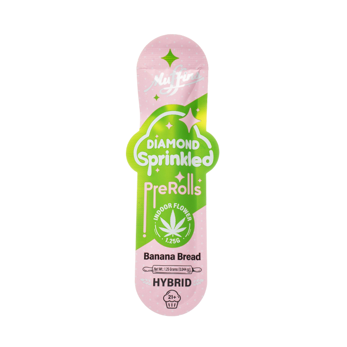Muffins Diamond Sprinkled Prerolls 1.25G | Banana Bread (Hybrid)