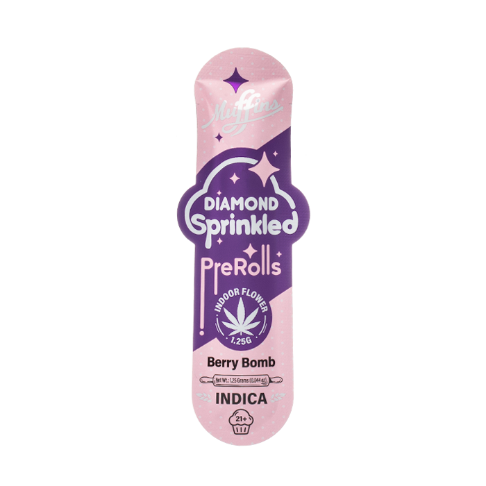 Muffins Diamond Sprinkled Prerolls 1.25G | Berry Bomb (Indica)