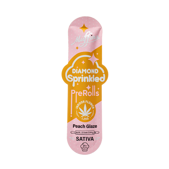 Muffins Diamond Sprinkled Prerolls 1.25G | Peach Glaze (Sativa)
